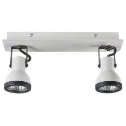 Deckenlampe 2er Set Weiß / Schwarz Metall 2-flammig In Matt Verstellbar Glockenform Industrie Look Modernes Design