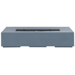 Feuerstelle Graphitgrau aus Leichtbeton Rechteckig Modern in Zement-Optik Gartenaccessoires Garten Terrasse