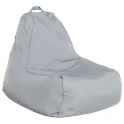 Sitzsack Grau 75 x 100 cm Tropf Design Komfortable Sitzfläche antiallergische Füllung Praktische Tasche Leicht