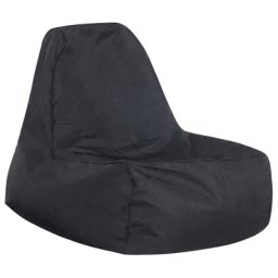 Sitzsack Schwarz 75 x 100 cm Tropf Design Komfortable Sitzfläche antiallergische Füllung Praktische Tasche Leicht