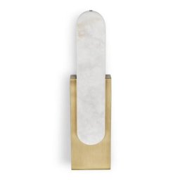 Wandleuchte FLATIRON - Wandleuchte, Jadestein & Messing; H40