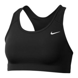 Nike Damen Swoosh Medium-Support Sports Bra schwarz