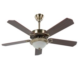 Deckenventilator mit Licht Gold Metall MDF-Platte Fernbedienung Retro Wohnzimmer Schlafzimmer