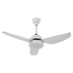 Deckenventilator mit Licht Weiß Metall Acryl Fernbedienung Minimalistisch Modern Wohnzimmer Schlafzimmer