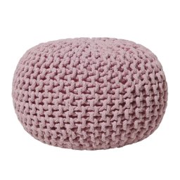Pouf Rosa 100% Baumwolle Rund ⌀ 40 cm Elegant Modern