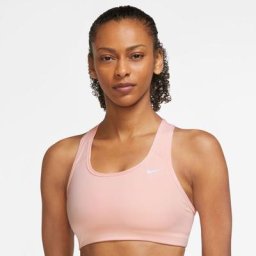 Nike Damen Swoosh Medium-Support Non-Padded Sports Bra rosa