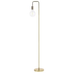 Stehlampe Gold 140 cm aus Metall Kabel mit Schalter Wohnzimmer Schlafzimmer Küche Flur Schlichtes, Modernes Design