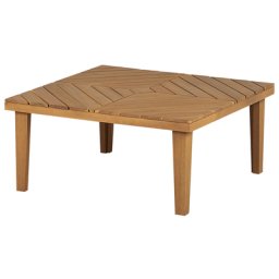 Outdoor Beistelltisch Hellbraun Akazienholz 70 x 70 cm Quadratisch Rustikal Modern für Terrasse Garten Balkon Möbel Außen Gartenausstattung