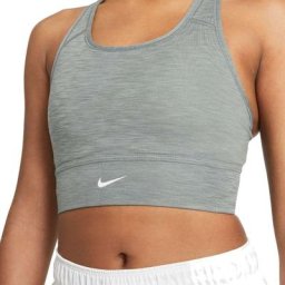 Nike Damen Medium-Support Padded Longline Sports Bra weiß