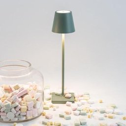 zafferano Poldina Pro Micro Akku LED Tischleuchte mit Dimmer, LD0490G3,