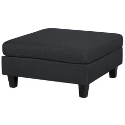 Ottomane Dunkelgrau Stoff Holzbeine für Wohnzimmer Minimalismus/Eleganz