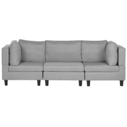 Sofa Hellgrau Polsterbezug 3-Sitzer Modulsofa Wohnzimmermöbel Modern Wohnzimmer Salon Wohnecke Sitzecke