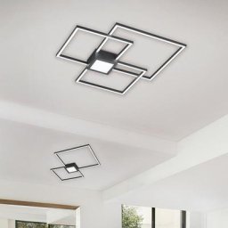 TRIO Hydra LED Deckenleuchte mit Dimmer, quadratisch groß, 676210442,