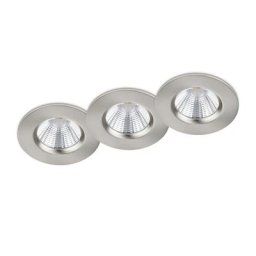 TRIO Zagros 3er Set LED Einbauleuchte/Spot, rund, 650710307,