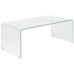 Couchtisch Transparent 50 x 100 cm Sicherheitsglas Leicht transportierbar Multifunktional Universell Minimalistisch Skandinavisch Stil