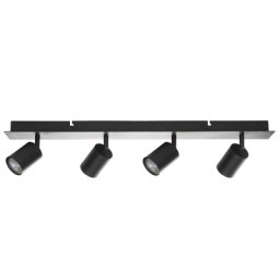 Deckenleuchte Schwarz Metall 4-flammig verstallbar Industrie Look Moderne Wandleuchte