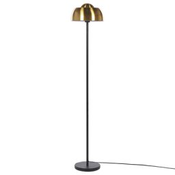 Stehlampe Gold / Schwarz 148 cm aus Stahl mit langem Kabel mit Schalter rund Industrie Look Modernes Design