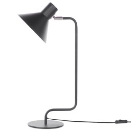 Tischlampe Schwarz Eisen 51 cm Rund Matt mit Kabel Schalter Modern Nachttischlampe für Schlafzimmer Schreibtischlampe für Büro