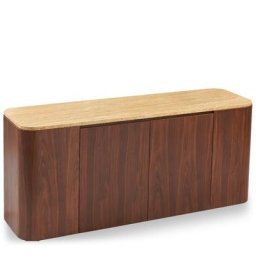 Sideboard ORION - Sideboard, Travertin & Eichenholz, B140