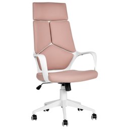Bürostuhl Rosa und Weiß Höhenverstellbar Drehbar auf Rollen Bequemer Drehstuhl Modernes Design für Büro Home Office