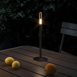 IP44.DE glim Akku LED Tischleuchte mit Dimmer, 93910-JB,