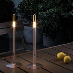 IP44.DE glim Akku LED Tischleuchte mit Dimmer, 93910-BB,