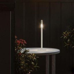 IP44.DE glim Akku LED Tischleuchte mit Dimmer, 93910-PW,