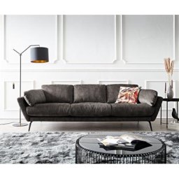 W.Schillig Bigsofa Softy 255x115 Anthrazit geschwungene Armlehne by W. Schillig, Big Sofas