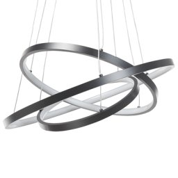 Hängelampe LED Schwarz Metall dia. 30 - 50 cm Pendelleuchte für Esszimmer für Schlafzimmer für Wohnzimmer