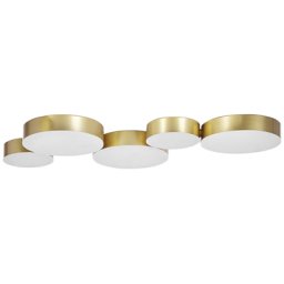 Deckenleuchte Gold Eisen 5 Schirme 54 cm für Wohnzimmer für Salon für Flur für Schlafzimmer