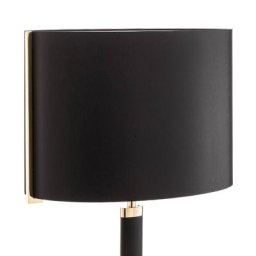 Rothfels Darrell Stehlampe, oval, schwarz, messing