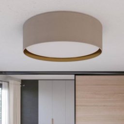 Euluna Deckenleuchte Bilbao, grau/gold, Ø 60 cm