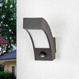 Lucande LED-Außenwandleuchte Lennik mit Bewegungsmelder