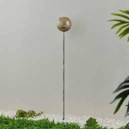 Lindby Miliana LED-Solar-Erdspießlampe, altmessing