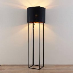 Lindby Kesta Stoff-Stehlampe, Gestell 4 Stäbe