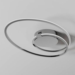 Lindby Xenias LED-Deckenleuchte, chrom, 49 x 30 cm