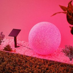 Lindby Hamela LED-Solar-Dekoleuchte, RGB, 40 cm