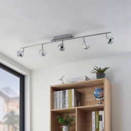 Lucande Kilio LED-Deckenstrahler, 5-flammig, chrom