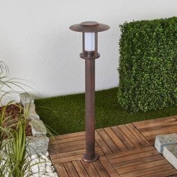 Lindby Rostfarbene LED-Wegeleuchte Pavlos