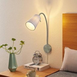 Lindby Kornel Wandleuchte mit Stoffschirm