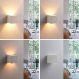 Lindby Gipsleuchte Kay mit Up- und Downlight
