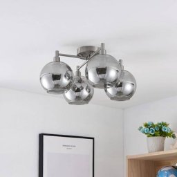 Lindby Brendan Deckenleuchte, nickel, 4-flammig