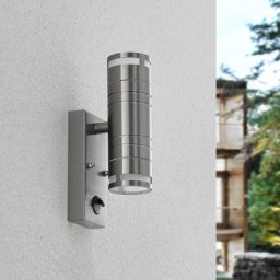 Lindby Catalin Außenwandleuchte, Sensor, 2-flammig
