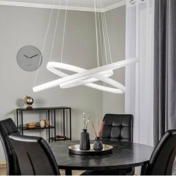 Arcchio Albiona LED-Hängeleuchte, weiß, 3 Ringe