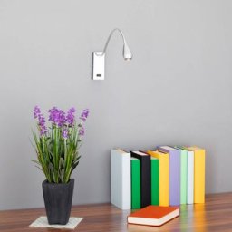 Lindby LED-Wandleuchte Rasmus in Chrom