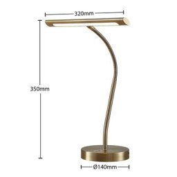 Lindby Nikali LED-Schreibtischlampe, messing antik