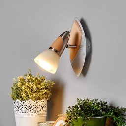 Lindby Spot Marena mit Holzapplikationen, E14 R50 LED