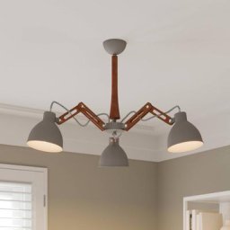 Euluna Deckenlampe Skansen 3-flammig verstellbar, grau