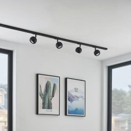 Lindby Guus 1-Phasen-Schienensystem, 4-fl. schwarz