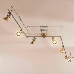 Lindby Sechsflammige Deckenlampe Perseas, GU10
